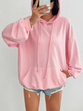 Devine Drawstring Long Sleeve Hoodie - Trendsi - Flyclothing LLC