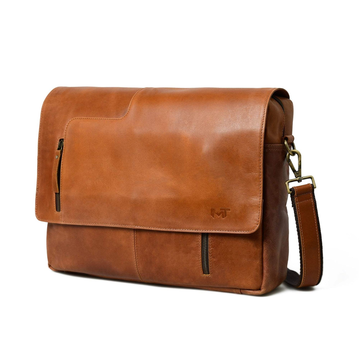 Wilson Tan Leather Crossbody Bag - Classy Leather Bags - Flyclothing LLC