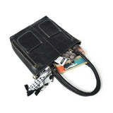 Black Terry Tote - Classy Leather Bags - Flyclothing LLC