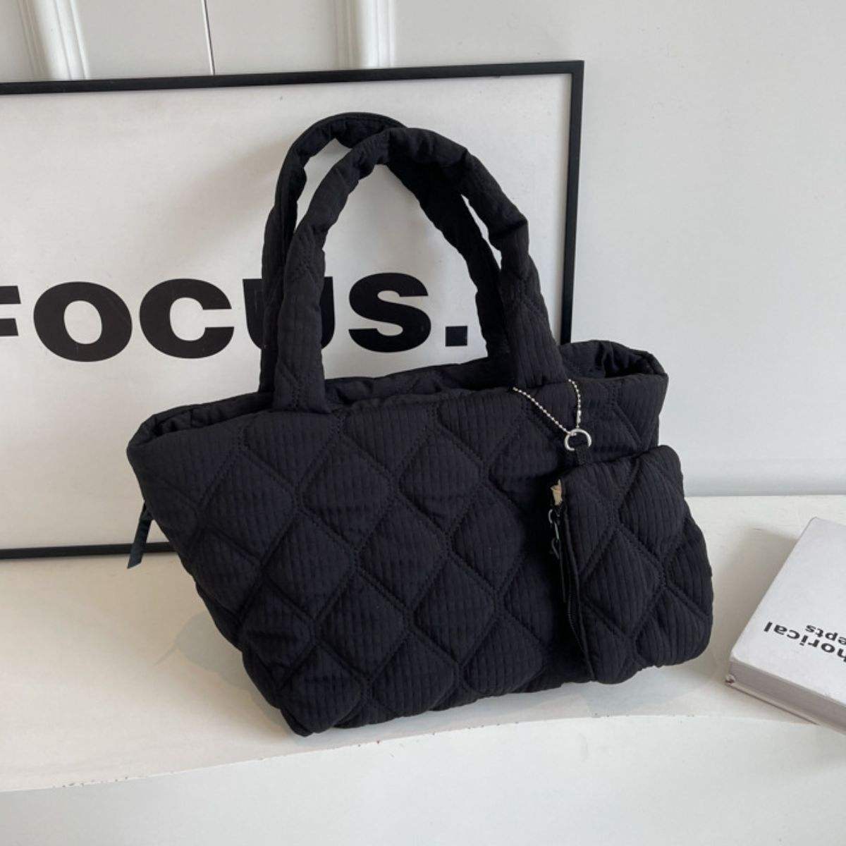 Polyester Medium Tote Bag - Trendsi - Flyclothing LLC
