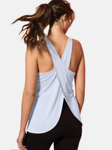 Crisscross Scoop Neck Active Tank - Trendsi - Flyclothing LLC