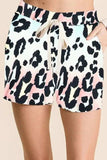 BiBi Gradation Leopard Print Shorts with Twill Tape - Trendsi - Flyclothing LLC