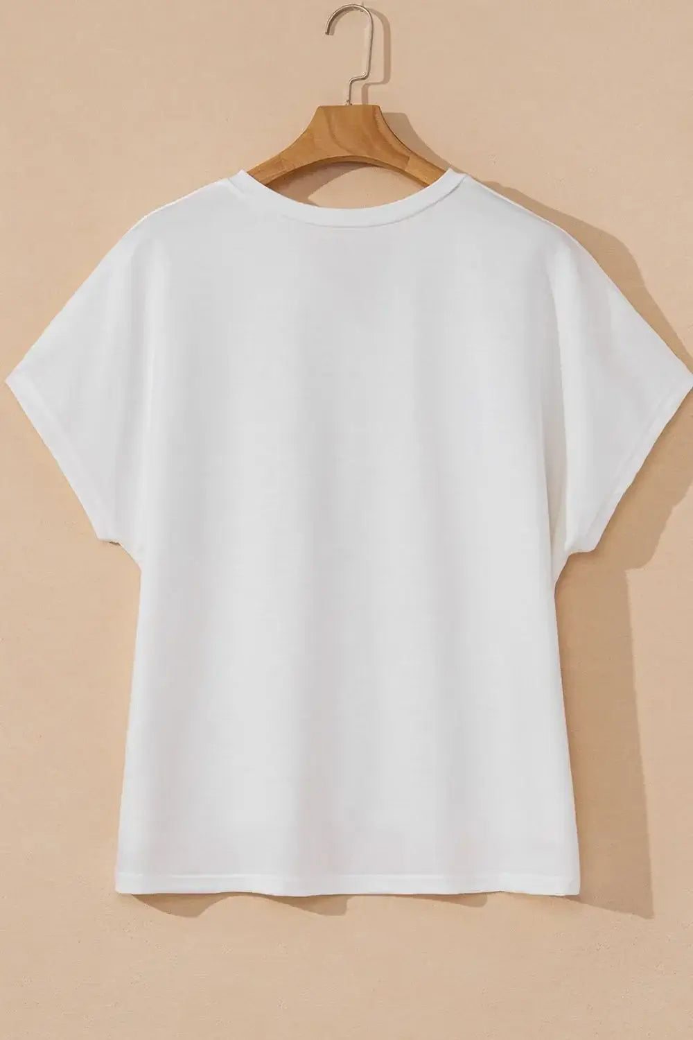 Floral Applique Notched Dolman Sleeve Top - Trendsi - Flyclothing LLC