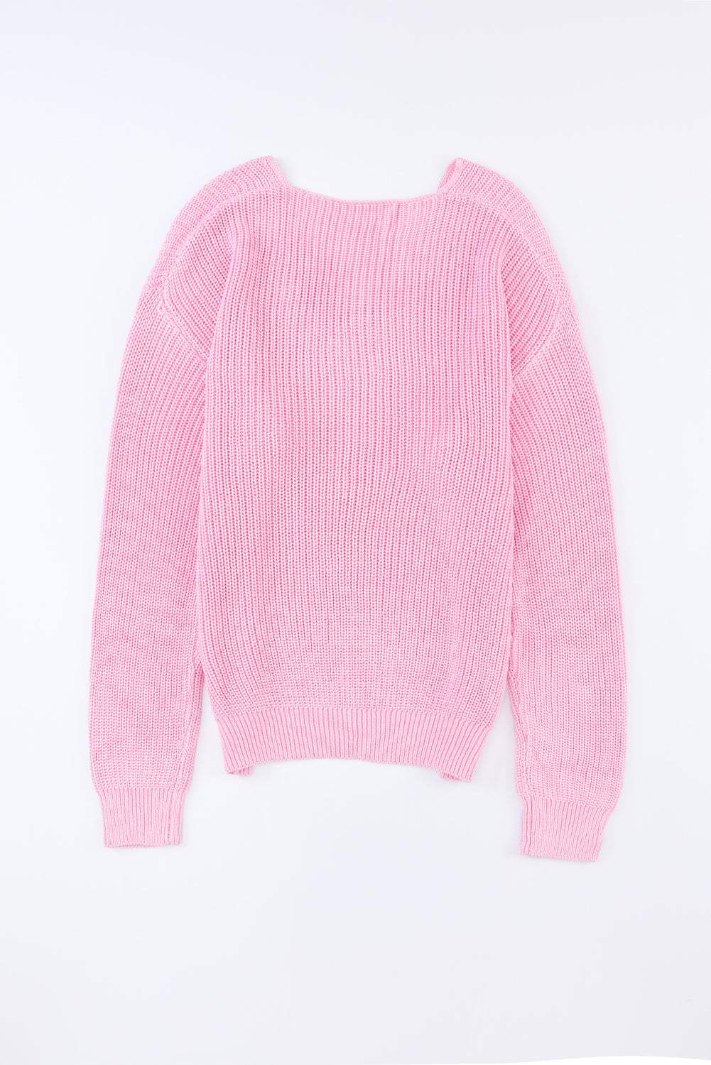 V-Neck Drop Shoulder Sweater - Trendsi - Flyclothing LLC
