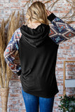 Heimish Half Button Printed Long Sleeve Hooded Top - Trendsi