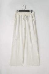 Drawstring High Waist Pants with Pockets - Trendsi - Flyclothing LLC