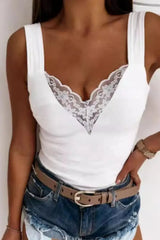 Full Size Lace Detail V-Neck Tank Plus Size - Trendsi - Flyclothing LLC
