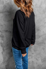 Skull Graphic Round Neck Long Sleeve Sweatshirt - Trendsi - Flyclothing LLC
