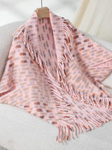 Fringe Open Front Half Sleeve Poncho - Trendsi - Flyclothing LLC