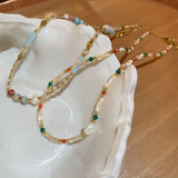 Alloy Pearl Beaded Necklace - Trendsi - Flyclothing LLC