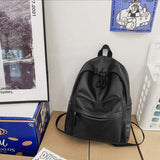 PU Leather Zip Backpack Bag - Trendsi - Flyclothing LLC