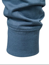 Men's Full Size Quarter Button Round Neck Long Sleeve T-Shirt Plus Size - Trendsi - Flyclothing LLC