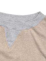 Perfee Contrast Round Neck Long Sleeve T-Shirt - Trendsi - Flyclothing LLC