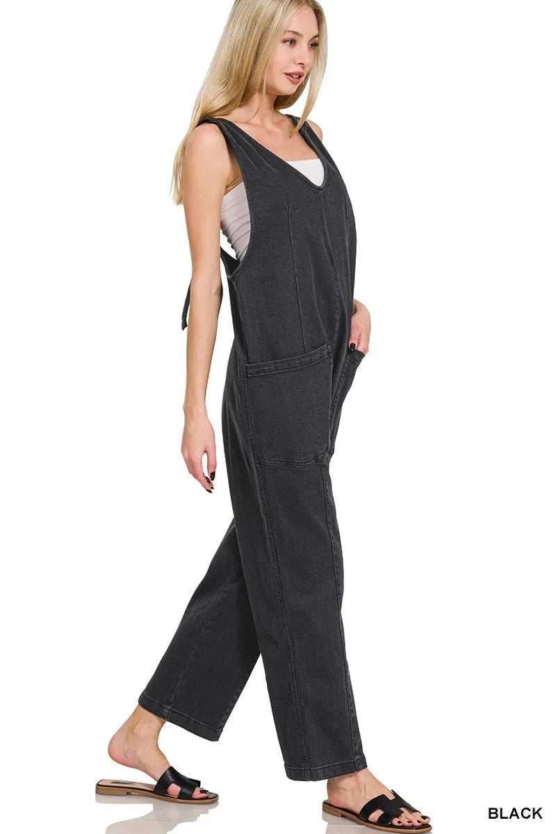 Zenana Casual Adjustable Strap Baggy Jumpsuit with Pocket - Trendsi - Flyclothing LLC
