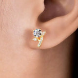 2 Carat Moissanite 925 Sterling Silver Stud Earrings - Trendsi - Flyclothing LLC