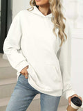 Kangaroo Pocket Long Sleeve Hoodie - Trendsi - Flyclothing LLC