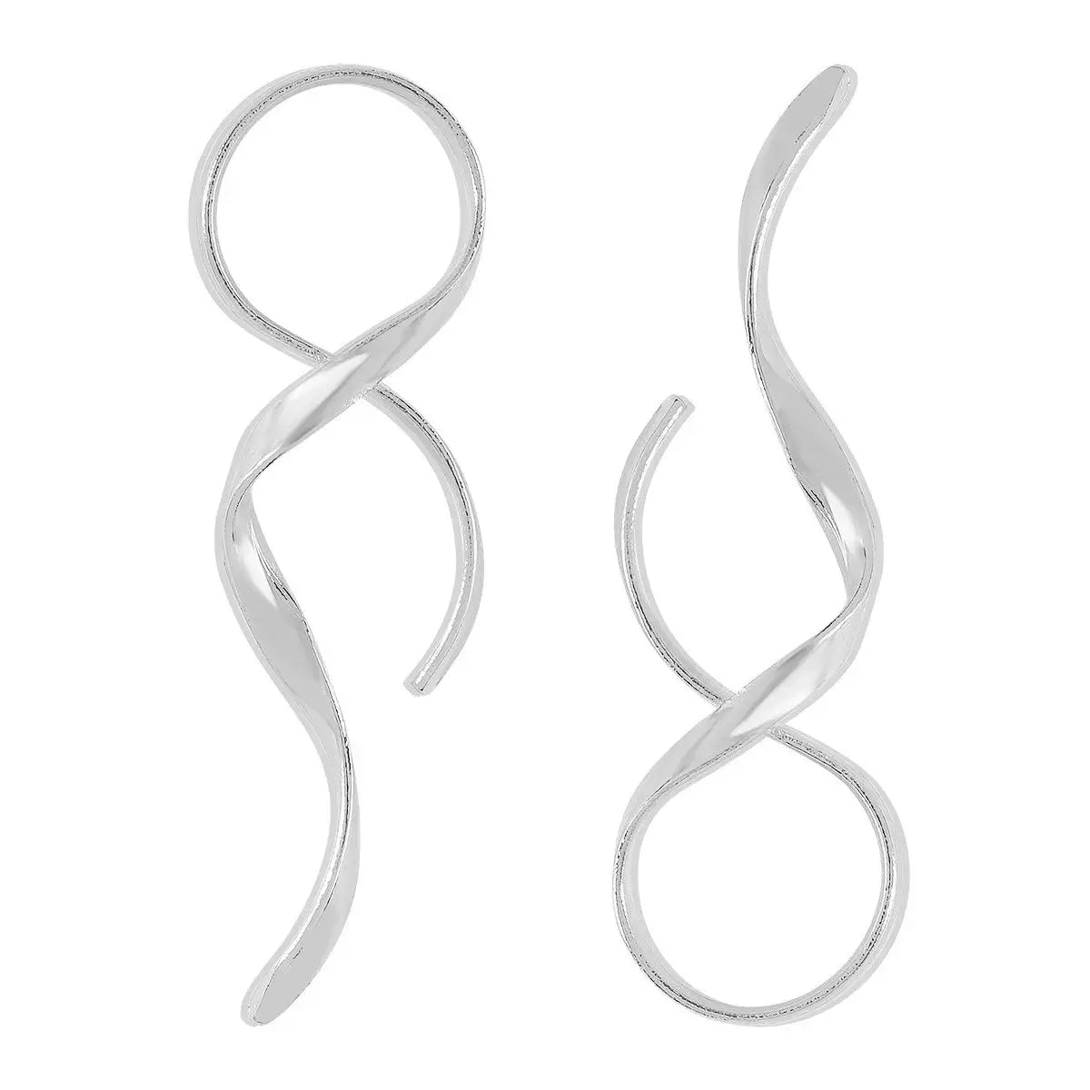 Alloy Spiral Drop Earrings - Trendsi - Flyclothing LLC