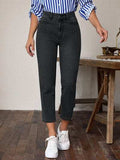 High Waist Jeans with Pockets - Trendsi - Flyclothing LLC