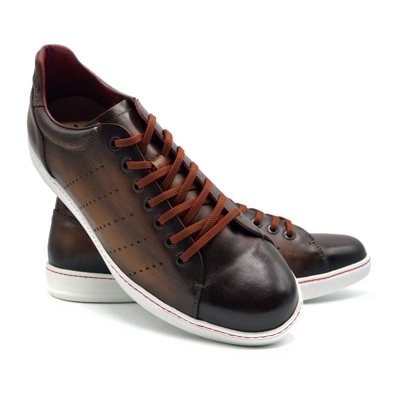 65-201-BRN RUSSO Burnished Italian Calfskin - Brown - Zelli Italia - Flyclothing LLC