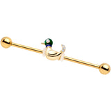 14G Gold Tone Mighty Mallard Industrial Barbell 38mm - BodyCandy - Flyclothing LLC