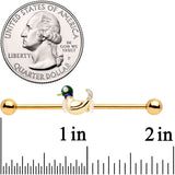 14G Gold Tone Mighty Mallard Industrial Barbell 38mm - BodyCandy - Flyclothing LLC