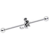 14G Sacred Hamsa Hand with Flower Industrial Barbell 38mm - BodyCandy - Flyclothing LLC