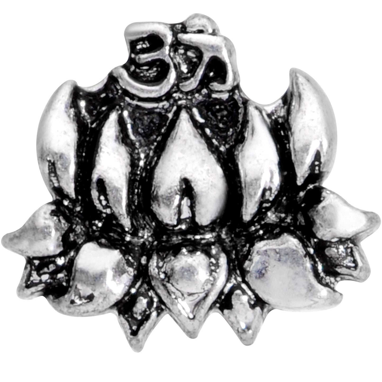 16G 1/4 Mindfully Meditative Lotus Flower Cartilage Tragus Earring - BodyCandy - Flyclothing LLC