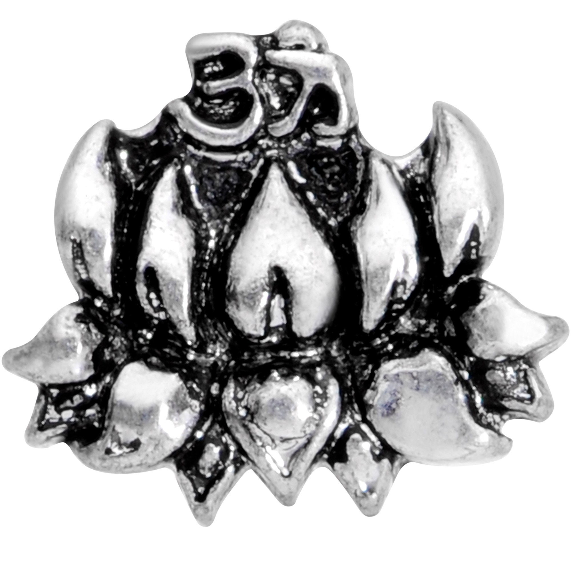 16G 1/4 Mindfully Meditative Lotus Flower Cartilage Tragus Earring - BodyCandy - Flyclothing LLC