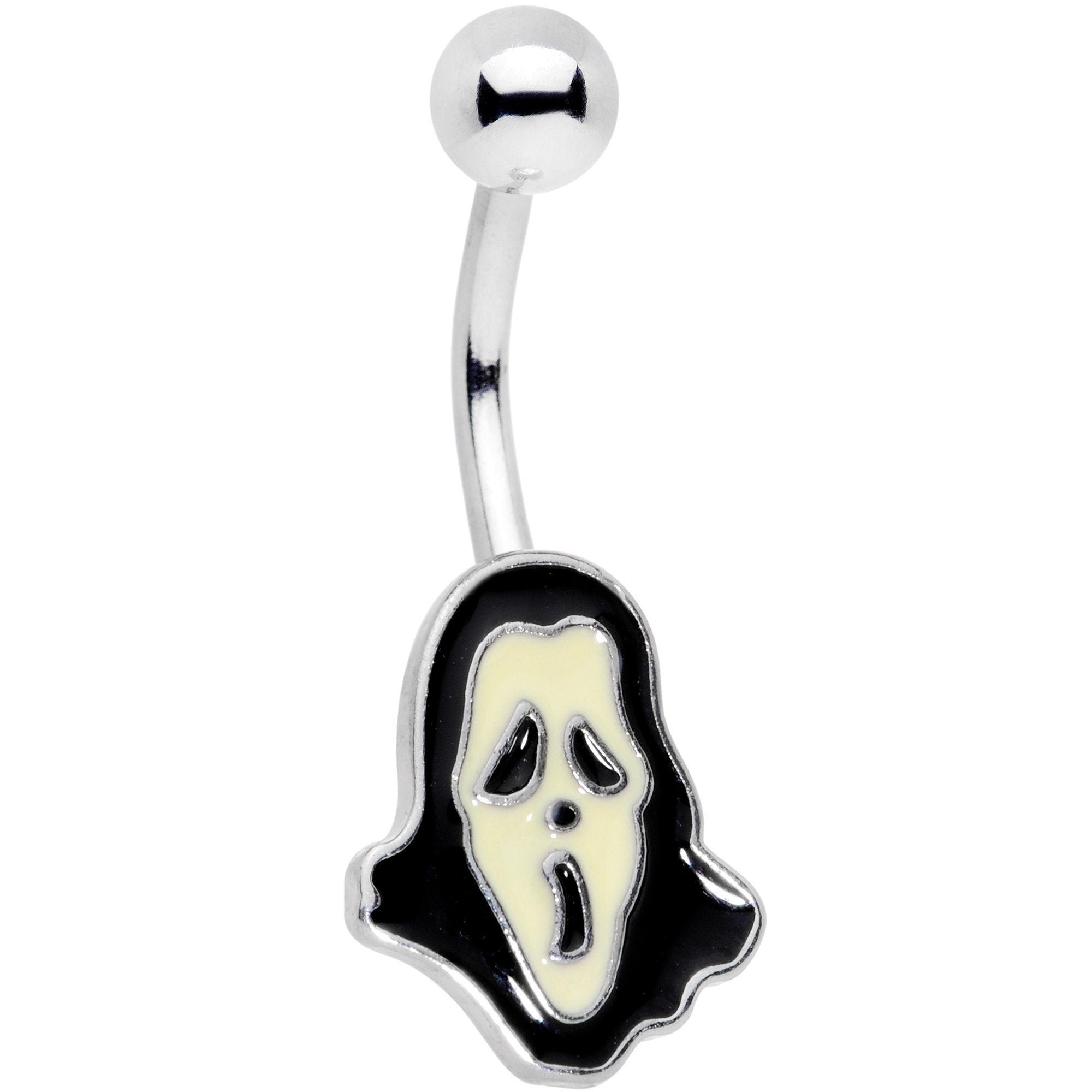 Scary Scream for Me Ghost Belly Ring - BodyCandy - Flyclothing LLC