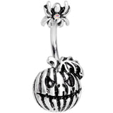 Scary Spider Jack O Lantern Double Mount Belly Ring - BodyCandy - Flyclothing LLC