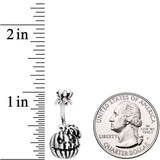 Scary Spider Jack O Lantern Double Mount Belly Ring - BodyCandy - Flyclothing LLC