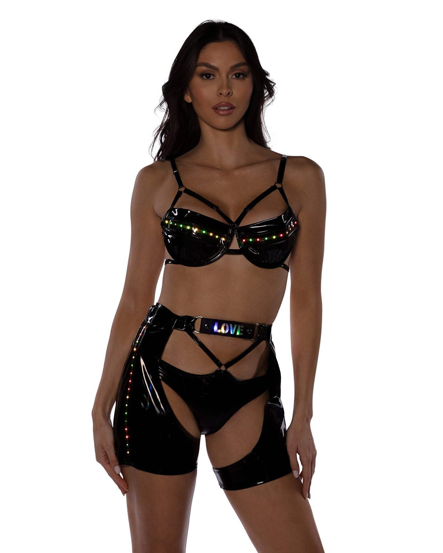 Roma Costume 6504 Pride Light Up Vinyl Chaps - Roma Costume - Flyclothing LLC