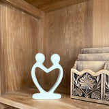 Handcrafted Soapstone Lover's Heart Sculpture in White - Smolart - Smolart - Flyclothing LLC