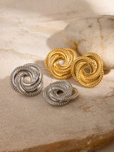 Stainless Steel Volution Stud Earrings - Trendsi - Flyclothing LLC