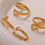 Titanium Steel Snake Shape Bypass Ring - Trendsi - Flyclothing LLC