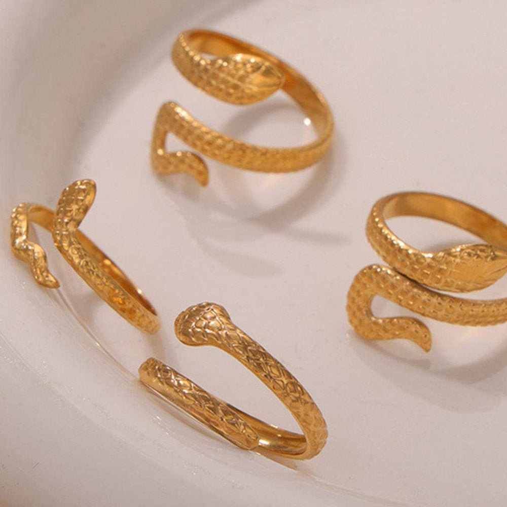 Titanium Steel Snake Shape Bypass Ring - Trendsi - Flyclothing LLC
