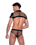 Roma Costume 6517 Vinyl & Fishnet Briefs - Roma Costume