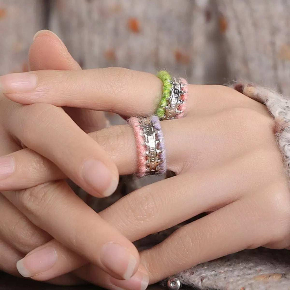 Brass Yarn-Wrapped Open Ring - Trendsi - Flyclothing LLC