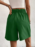 Pocketed Half Elastic Waist Shorts - Trendsi - Flyclothing LLC