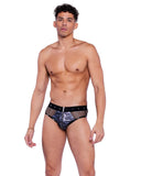 Roma Costume 6528 Shimmer Camouflage & Fishnet Zip-Up Briefs - Roma Costume