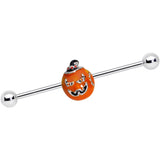 14G Sassy Halloween Jack O Lantern Industrial Barbell 38mm - BodyCandy - Flyclothing LLC