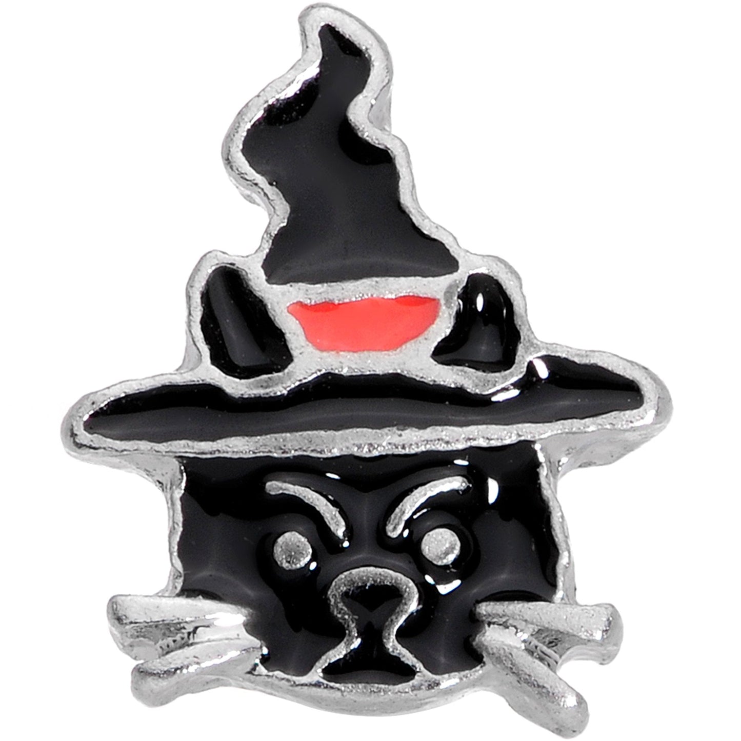 16G 1/4 Halloween Black Cat Cartilage Tragus Earring - BodyCandy - Flyclothing LLC