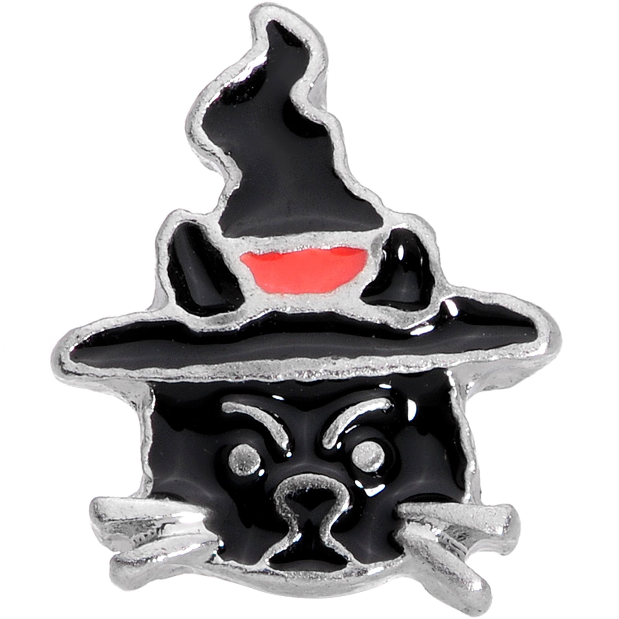 16G 1/4 Halloween Black Cat Cartilage Tragus Earring - BodyCandy - Flyclothing LLC
