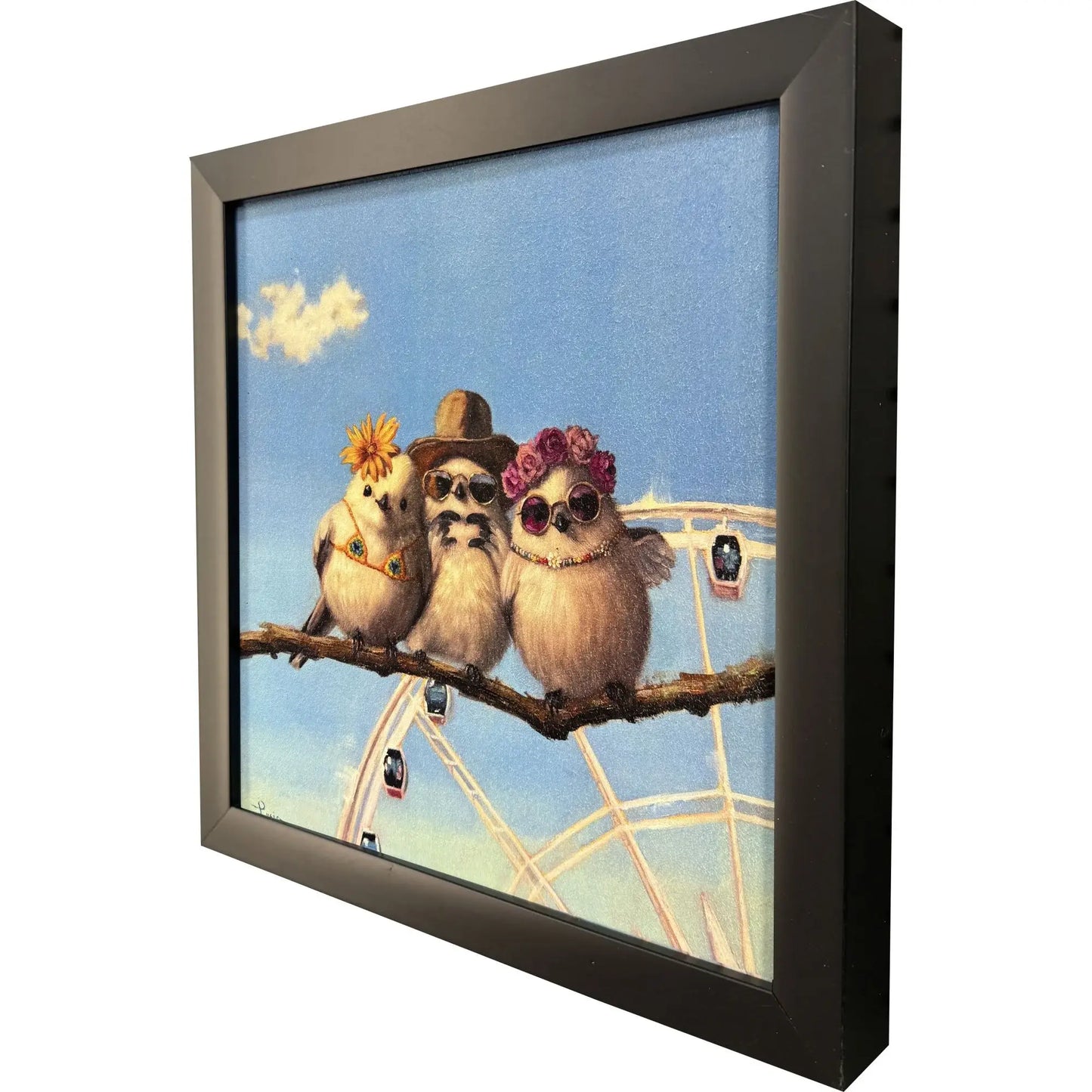 Bird Trio Black Framed Wall Art - Homeroots - Flyclothing LLC