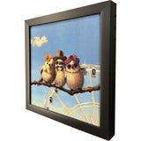 Bird Trio Black Framed Wall Art - Homeroots - Flyclothing LLC