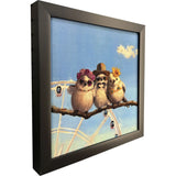 Bird Trio Black Framed Wall Art - Homeroots - Flyclothing LLC