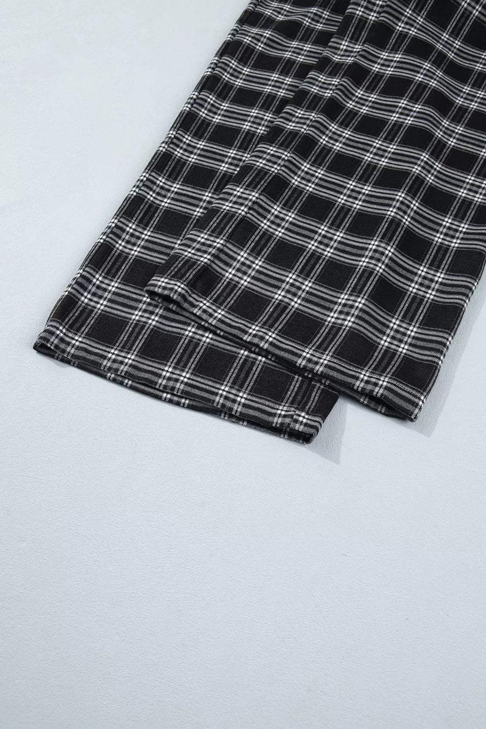 Plaid Wide-Leg Drawstring Pants - Trendsi - Flyclothing LLC