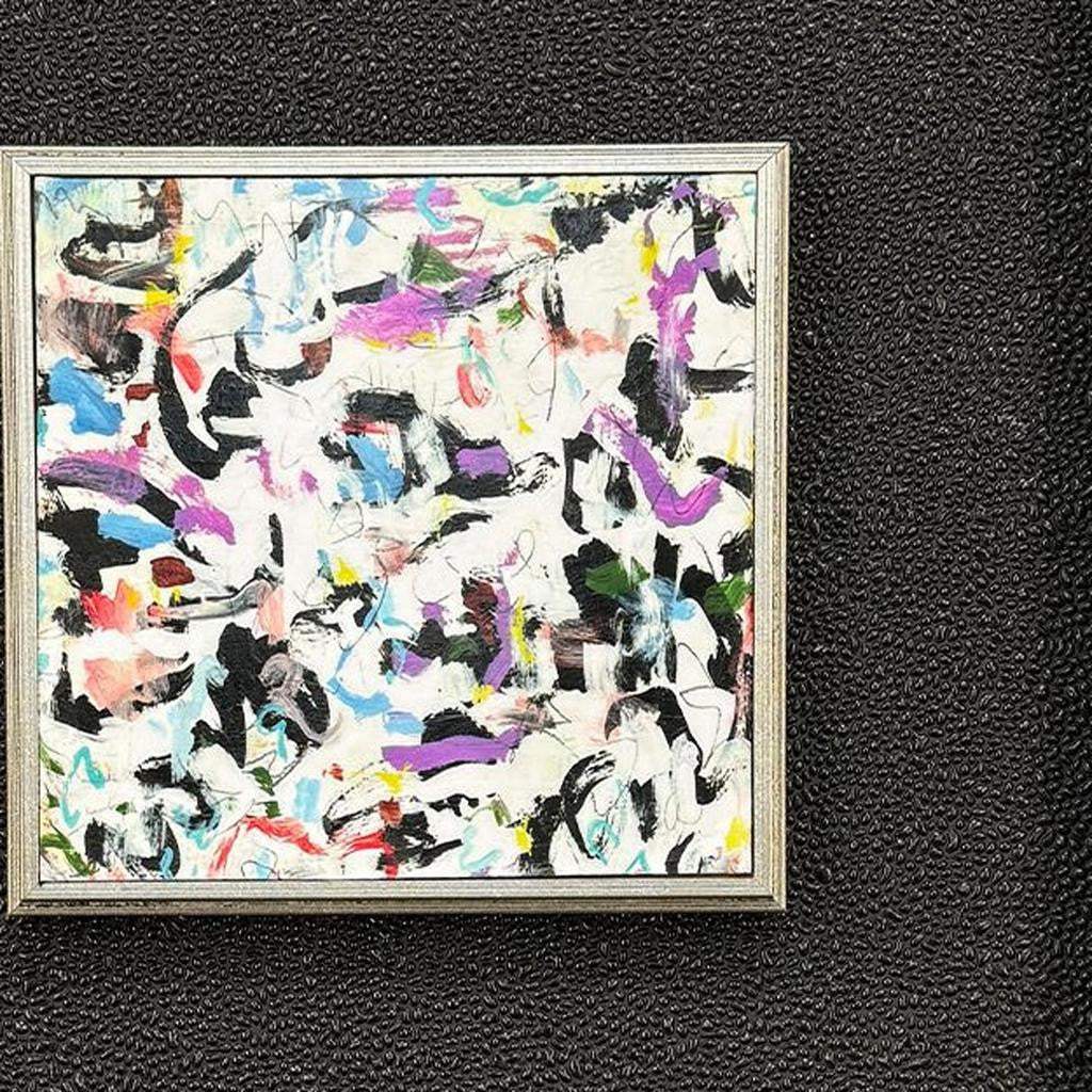 Set Of Two Multi Color Modern Abstract Gold Framed Wall Art - Homeroots - Flyclothing LLC
