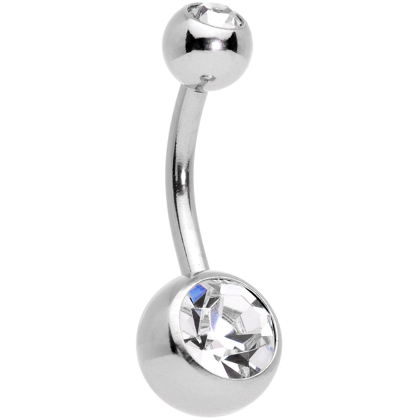 Clear Gem Holiday Season Winter Snowflake Belly Ring Set of 4 - BodyCandy - Flyclothing LLC