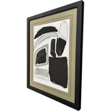 Modern Abstract Graphic Shapes Black Framed Wall Art - Homeroots - Flyclothing LLC